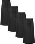 Bistro Aprons 32 Inch Waterproof Pockets Extra Long Ties - For Servers Chefs. Fixed Price $50.74.