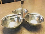 Atticus Stainless 3 Compartment Condiment Server "leopard Wood Handle & Base. Fixed Price $49.99.