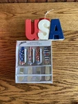 Boston Warehouse Americana Glitter Fish Dip Or Cheese Spreaders In Box 1998. Fixed Price $11.00.