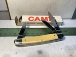 Vintage Cam Iii Japan Aristocrat Stockman Knife Ivory Micarta Nos Box 0025. Fixed Price $49.00.