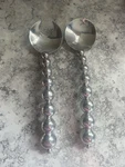 Mariposa 1997 Pearled String Of Pearls Salad Set Serving Utensils Fork & Spoon. Fixed Price $18.00.