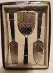 Pier 1 Cheese Knives 3 Piece Set- Black Handle-new. Fixed Price $8.99.