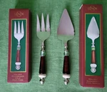 2 Pc Lenox Holiday Gathering Serving Set Red Green Stainless Cake Server & Fork. Fixed Price $14.99.