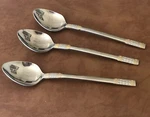 Wallace Golden Corsica Stainless 18/10 Accent Place Oval Soup Spoons Set 3. Fixed Price $15.57.