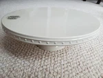 Nora Fleming Retired C6 Pedestal Cake Server Plate Pearl Dot - Lg 12" New Box. Fixed Price $129.95.