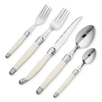 Jean Dubost Laguiole 20-PIECE Flatware White Stainless Steel Set Wood Tray. Fixed Price $199.95.