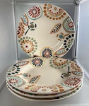 Set Of 4 Home American Simplicity Zinnia Deep Dinner Plate 11" Floral Stoneware. Fixed Price $35.00.
