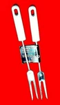 Set Of Aronson Carving Pot Fork Triple Chrome White Plastic Handle 12.INCH. Fixed Price $10.49.
