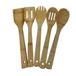 5 Pc Wooden Spoon Spatula Bamboo Set Kitchen Utensil Cooking Mix Non-stick Tools. Fixed Price $12.97.