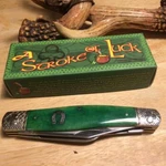 Rough Ryder Stroke Of Luck Green Smooth Bone Stockman 1/4" Pocket Knife RR1057. Fixed Price $25.98.