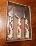 "tag" Charcuterie Cheese Utensils Winter Berry Design On Handles New The Box. Fixed Price $21.95.