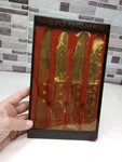Wertheimer Four Piece Gourmet Steak Knife Set Triple Rivets German Style Cutlery. Fixed Price $20.65.