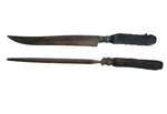 Lamson Goodnow 14.5" Custom Knife & Sharpener 13" W/stag Handles. Fixed Price $65.00.