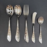 Spode Baking Days Stainless Flatware 5 Pc Hostess Set Discontinued Htf. Fixed Price $55.00.