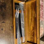 New Wusthof 2 Piece Stainless Steel Carving Set With Walnut Box/ Case. Fixed Price $59.00.