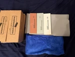 Image Sharpening Stone Set Multicolor With 180 400 800 2000GRITS And Cloth. Fixed Price $15.00.