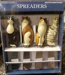 4 Set Warren Kimble Boston Warehouse 2001 Stainless Steel Cat Spreaders New Box. Fixed Price $14.95.