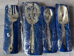 Wallace WAS178 Serving Fork Spoon Cake Server Scoop (rare) Set Silverplate. Fixed Price $65.00.