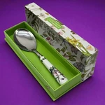 Portmeirion Botanic Garden Serving Spoon Decorative Porcelain Handle New Box. Fixed Price $23.00.