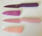 Lot Of 2 Kuhn Rikon Switzerland Serrated Straight Edge Paring Knives. Fixed Price $11.49.