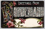Postcard Boston, Ma, Revere Beach, Greetings From Wonderland Large Letter A12749. Fixed Price $9.95.