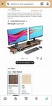 Aothia Solid Wood Dual Monitor Stand Riser For Desk, 43 Inch. Fixed Price $45.00.