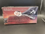 Godinger Silver Plated Cranberry Server Set With Glass Tray & Serving Spoon Box. Fixed Price $9.00.