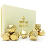 Whiskey Stones Gold Edition Gift Set Of 8 Stainless Steel Diamond Shaped Meta.... Fixed Price $17.99.