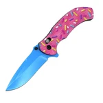 8.25" Pink Sprinkles Axis Lock Folding Knife 3.5" Blade Spring Assisted Edc. Fixed Price $16.99.