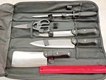 Berghoff 5-PIECE Knife & Tool Set Folding Chef Bag Forged Stainless. Fixed Price $59.99.