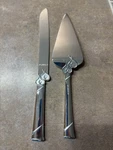 Lenox True Love 2 Piece Dessert Silver Plated Wedding Cake Serving Set. Fixed Price $20.40.