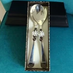 Salad Servers Wild Eye Kitchen Utensil Fork&spoon New With Pearls/copper Design. Fixed Price $12.50.