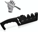 5-ANGLE Adjustable 10-35 Degree Professional 4-STAGE Knife Sharpener, With Cut-r. Fixed Price $22.80.