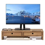 Kirigen Wood Monitor Stand With 2 Drawers - Computer Arm Riser Desk Storage O.... Fixed Price $83.71.