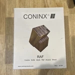 Coninx Raf - 15 Slot Kitchen Knife Holder Acacia Wood Universal Block. Fixed Price $22.50.