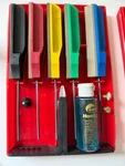 Gatco Edgemate Knife Sharpening System 5-STONE Set W/ Red Case Clamp Guide Used. Fixed Price $19.99.