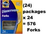 Diamond #97 24 Ct Clear Plastic Disposable Heavyweight Forks - Pack. Fixed Price $118.97.