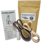 1X30 Super Strop Beginner Knife Sharpening Belt Kit W/ 5 Pack Assortment. Fixed Price $44.99.
