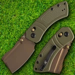 Kansept Knives Korvid Folding Knife 2.9" D2 Tool Steel Blade Olive G10 Handle. Fixed Price $60.99.