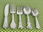 Wallace Hotel Luxe Stainless New 18/10 Glossy Multi Motif Flatware Choice E43N. Fixed Price $22.75.