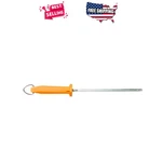 Honing Steel Coarse 10 Inch Knife Sharpener Orange Handle Butcher Kitchen Tool. Fixed Price $25.99.