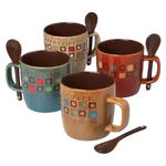 Gibson Mr. Coffee Cafe Americano 4 Person 8 Piece 13 Oz Mug Set With Spoons. Fixed Price $32.12.