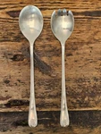 Vintage 1960S Salad Server Set By William Adams Of Sheffield 9.25". Fixed Price $20.00.