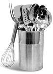 Chef Craft - 8 Piece Stainless Steel Kitchen Utensils Set With Holder. Fixed Price $30.00.