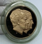 1973 Usa President Richard Nixon Agnew Inauguration Proof Bronze Medal I116021. Fixed Price $1066.20.