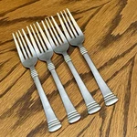 Cambridge Codie 4 Dinner Forks Stainless Flatware 7 1/2. Fixed Price $24.98.