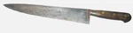 Vintage Sabatier 244 Carbon Steel Chef's Knife 15" Tang Culinary Utensil Tool. Fixed Price $110.00.