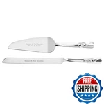 Things Remembered Engraved Double Rings Wedding Cake Server Set 2 Pieces Gift. Fixed Price $162.92.