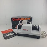 Chefs Choice Knife Sharpener Model 110 White Diamond Hone Trizor Edge-tested. Fixed Price $16.99.