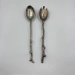 Mariposa Coral Salad Servers Serving Spoons Set Silver Tone. Fixed Price $14.99.